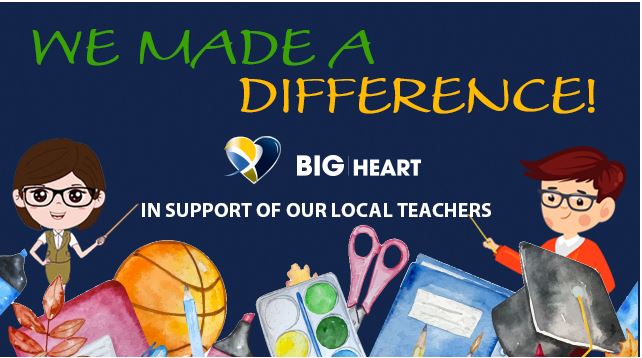 BIG HEART in support of Teachers display