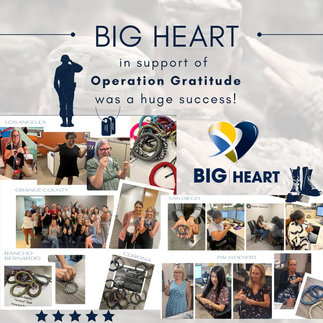 BIG HEART in support of Operation Gratitude display